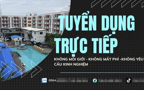 Một poster tuyển dụng được đăng trên facebook để lừa xuất cảnh trái phép sang Campuchia. Ảnh: CTV