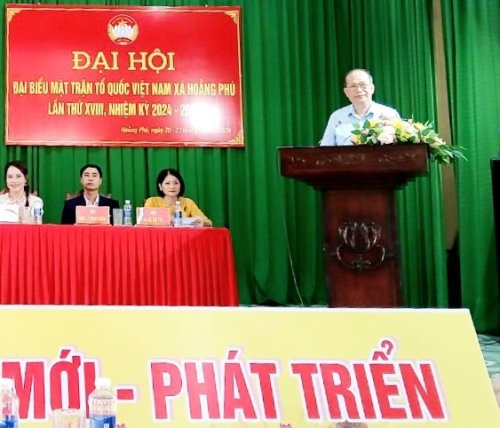 4. Đc Hoàng Văn Tâm Phó CT MTTQ Huyện Hoằng Hóa phát biểu chỉ đạo Đại hội.jpg